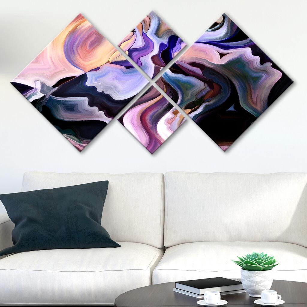 Слика Wallity 4MDF58175339, 60x115 см, 4 дела