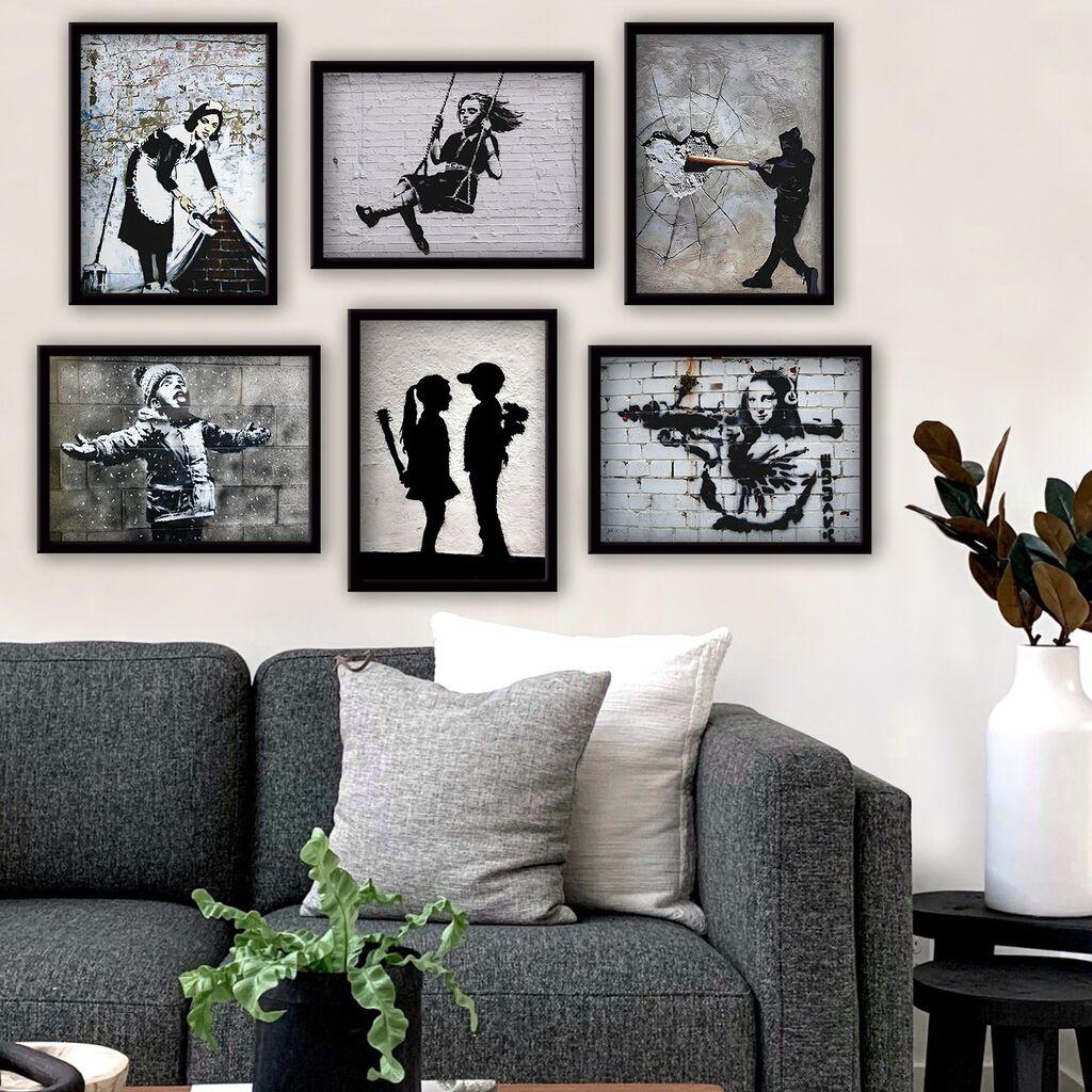 Слика во рамка Wallity 6BC9626_2530, 25x30 см, 6 дела