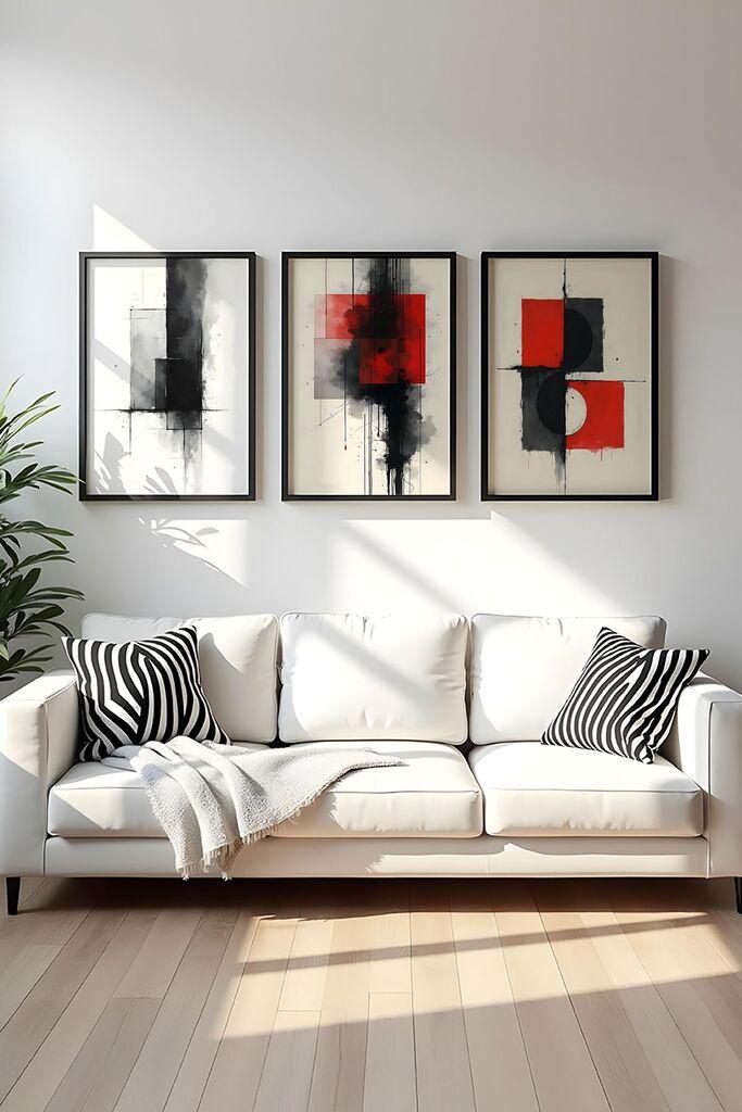 Слика во рамка Wallity Huhu440, 20x30 см, 3 дела