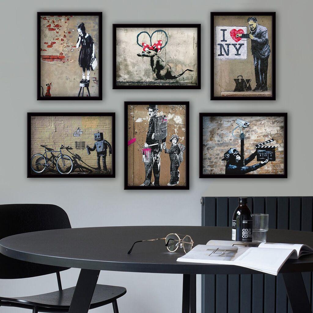 Слика во рамка Wallity 6BC9623_2530, 25x30 см, 6 дела