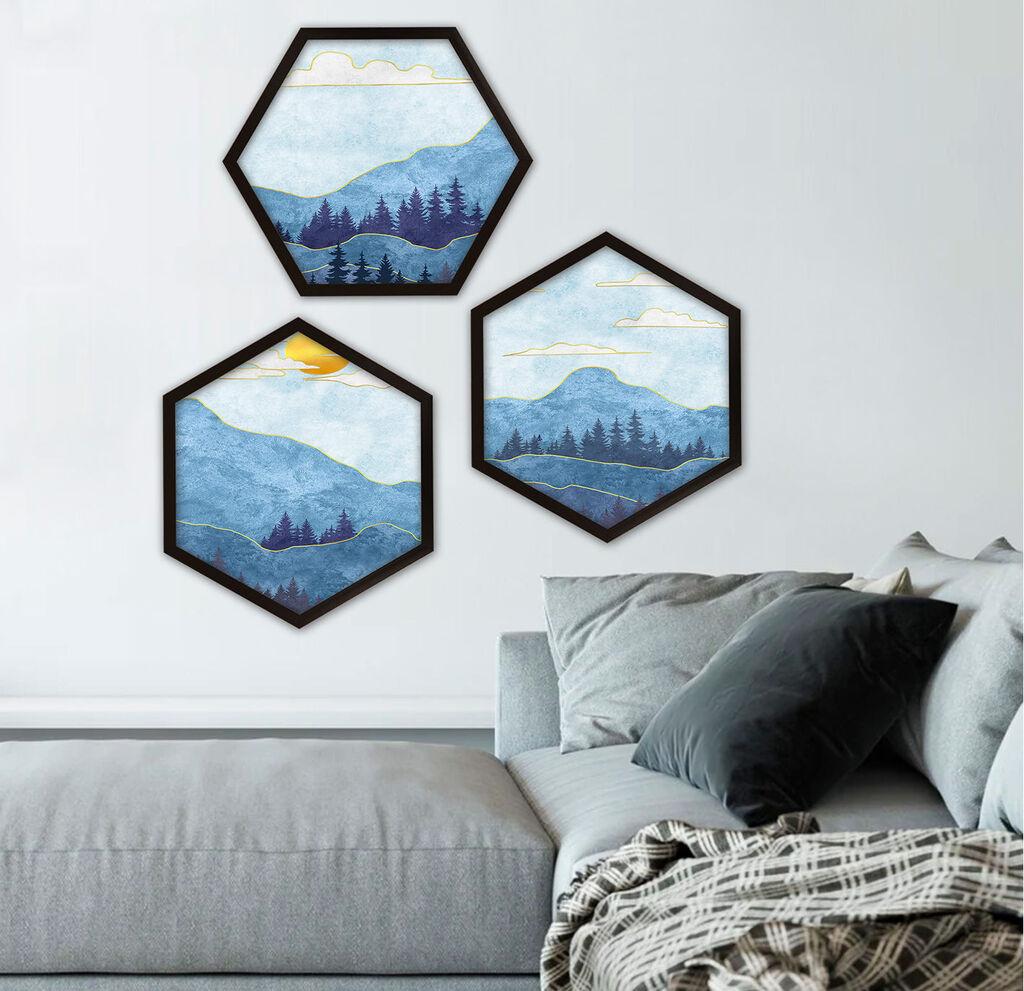 Wallity врамена слика 6GEN146939, 35x35 см, 3 дела