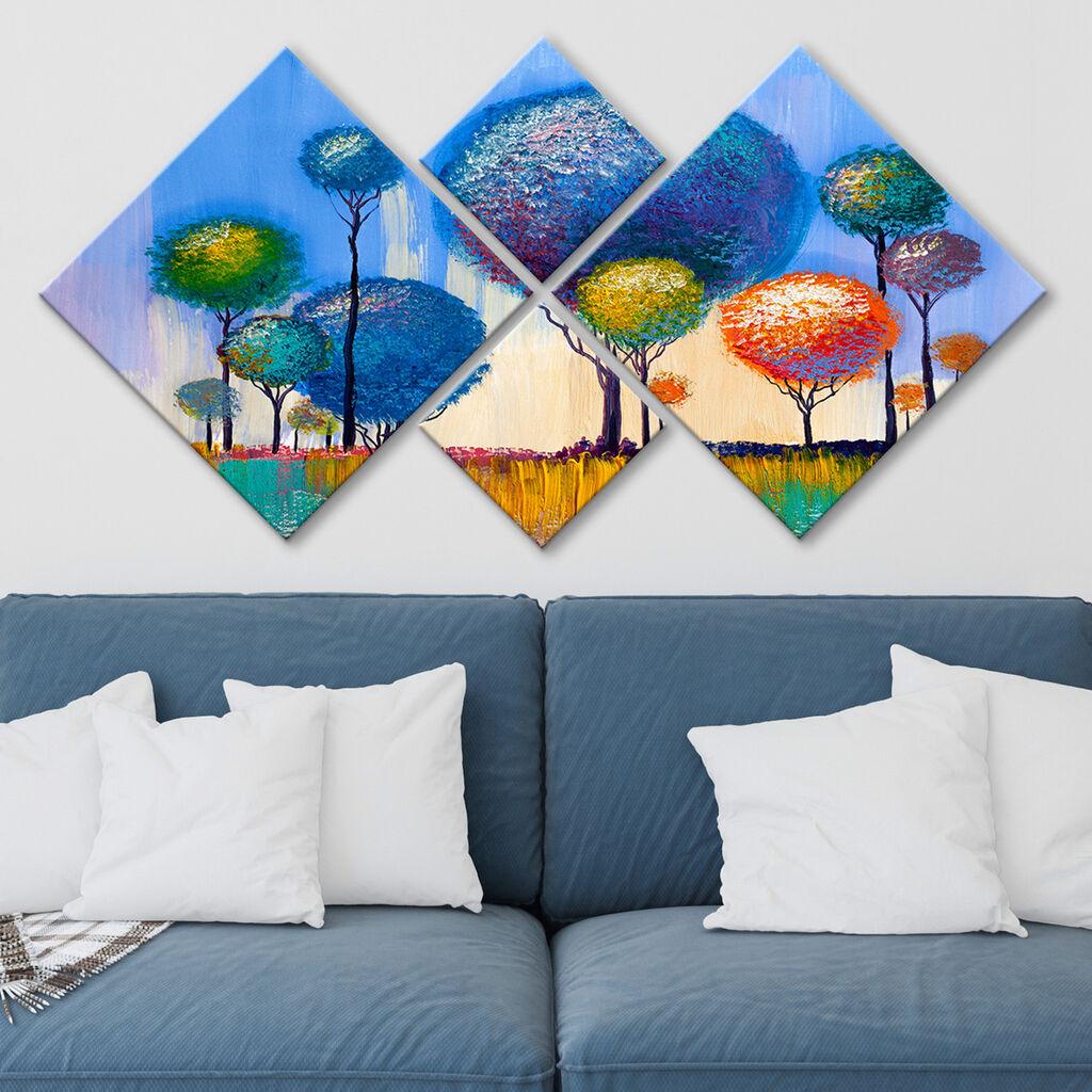 Слика Wallity 4MDF1113573101, 60x115 см, 4 дела