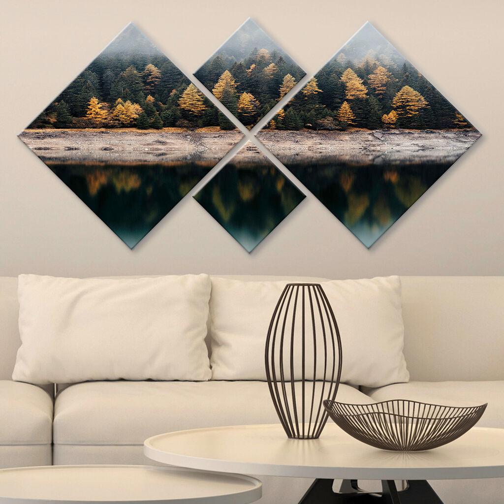 Слика Wallity 4MDF3283743, 60x115 см, 4 дела