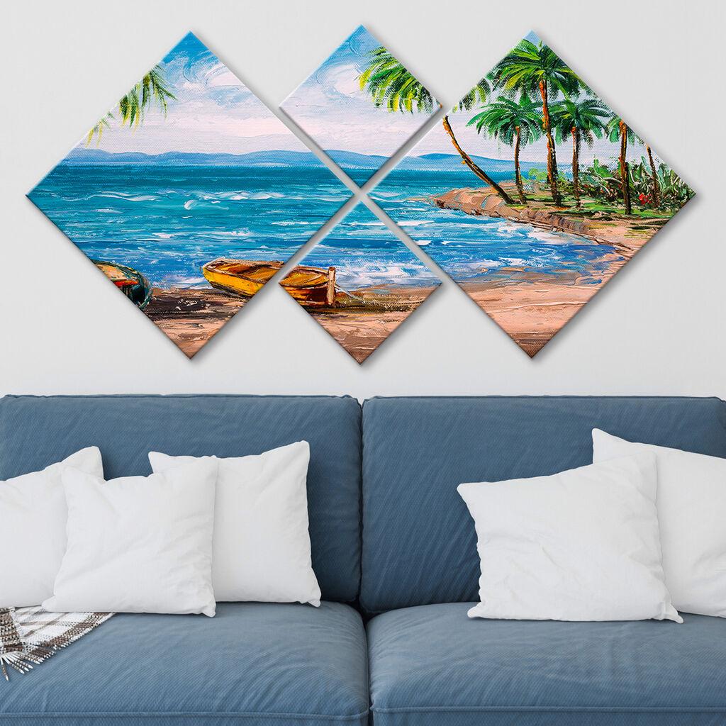 Слика Wallity 4MDF1701309454, 60x115 см, 4 дела