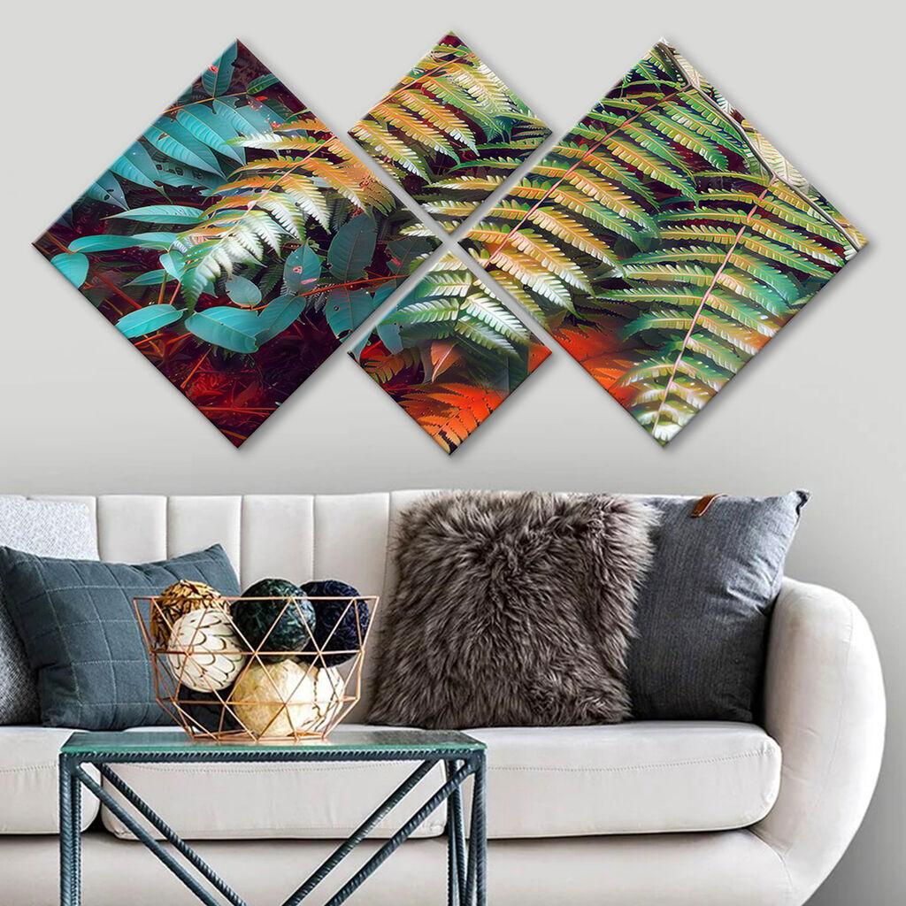 Слика Wallity 4MDF1021993279, 60x115 см, 4 дела