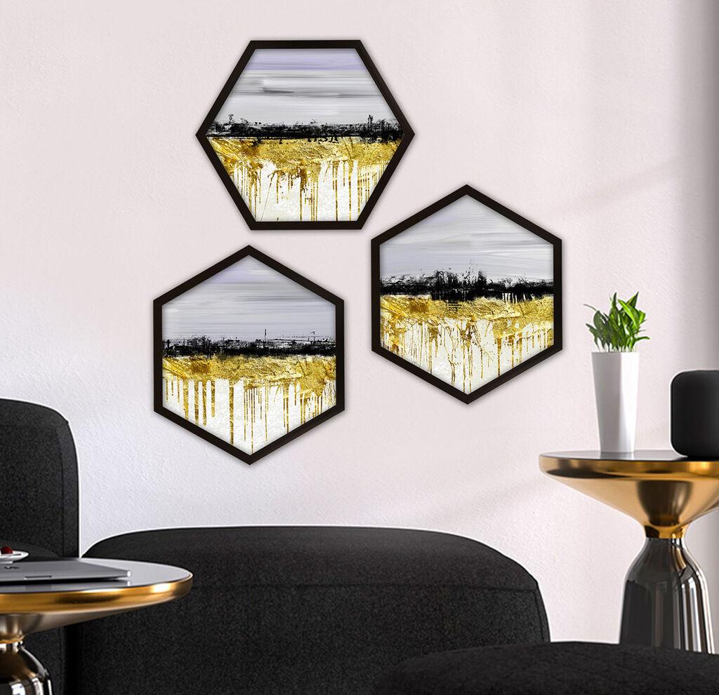 Wallity врамена слика 6GEN19438673, 35x35 см, 3 дела