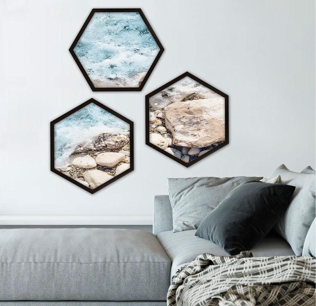 Wallity врамена слика 6GEN1369, 35x35 см, 3 дела