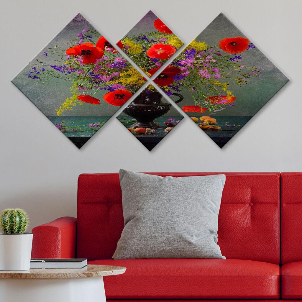 Слика Wallity 4MDF1137609692, 60x115 см, 4 дела