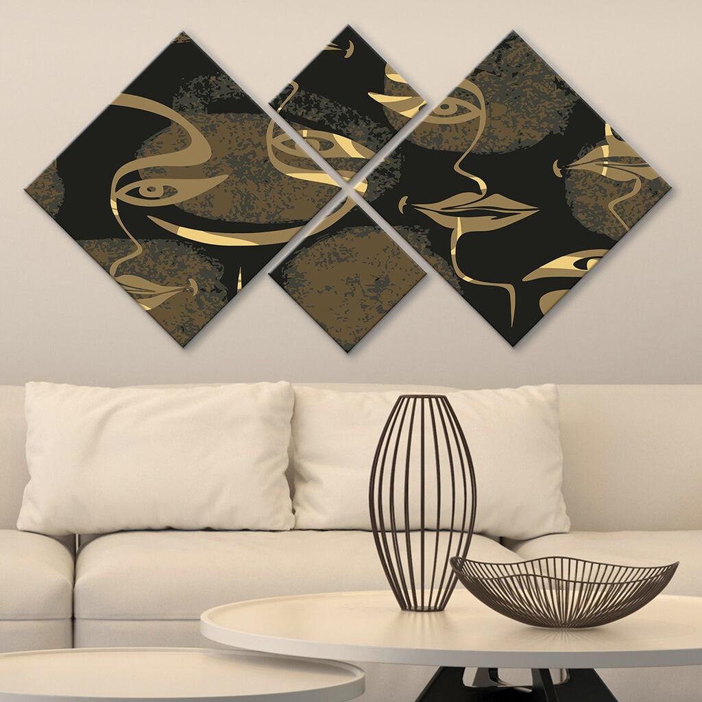 Слика Wallity 4MDF1837910977, 60x115 см, 4 дела