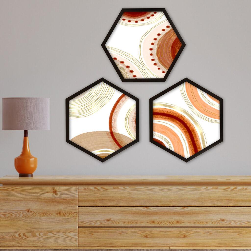 Wallity врамена слика 6GEN5504831, 35x35 см, 3 дела