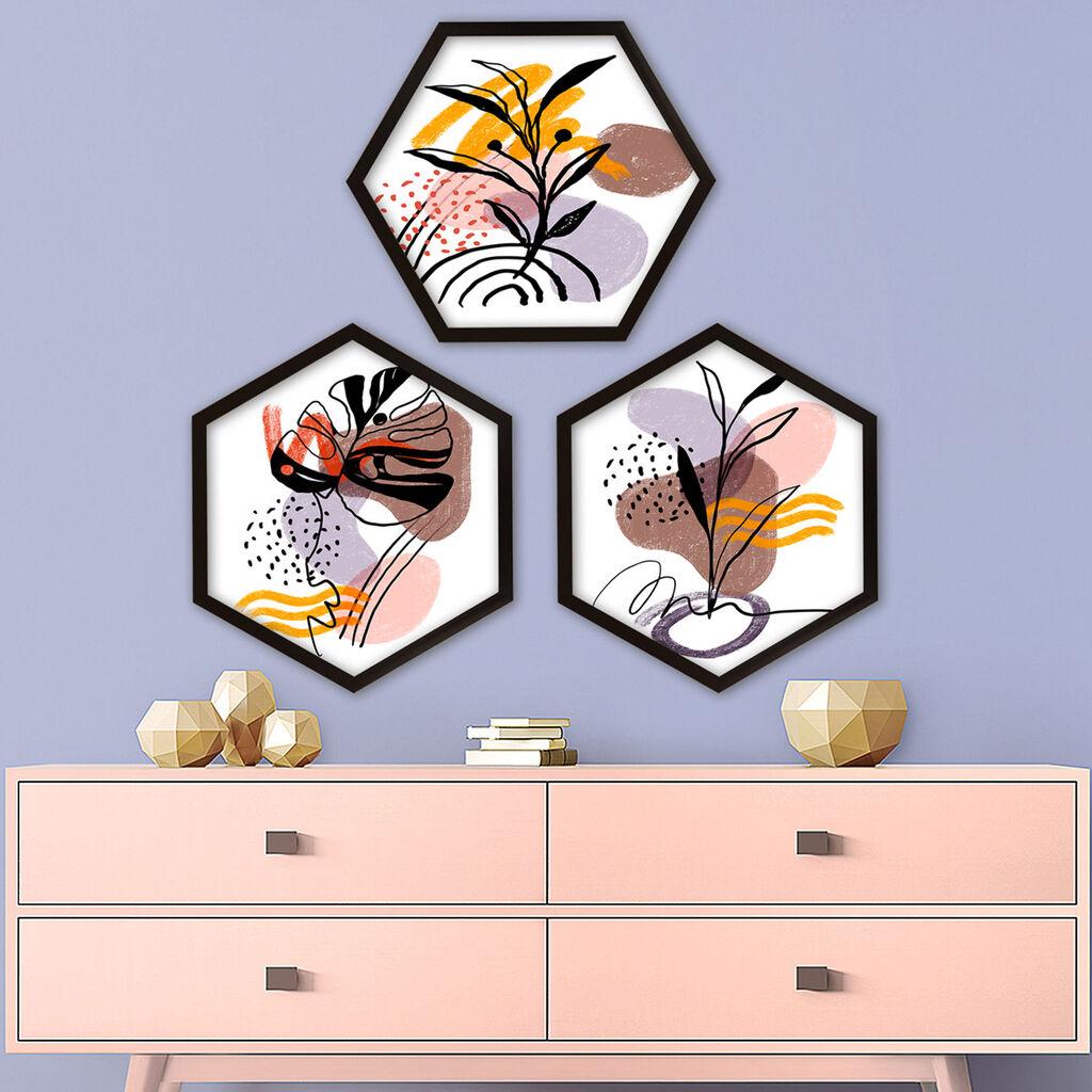 Wallity врамена слика 6GEN1954451, 35x35 см, 3 дела