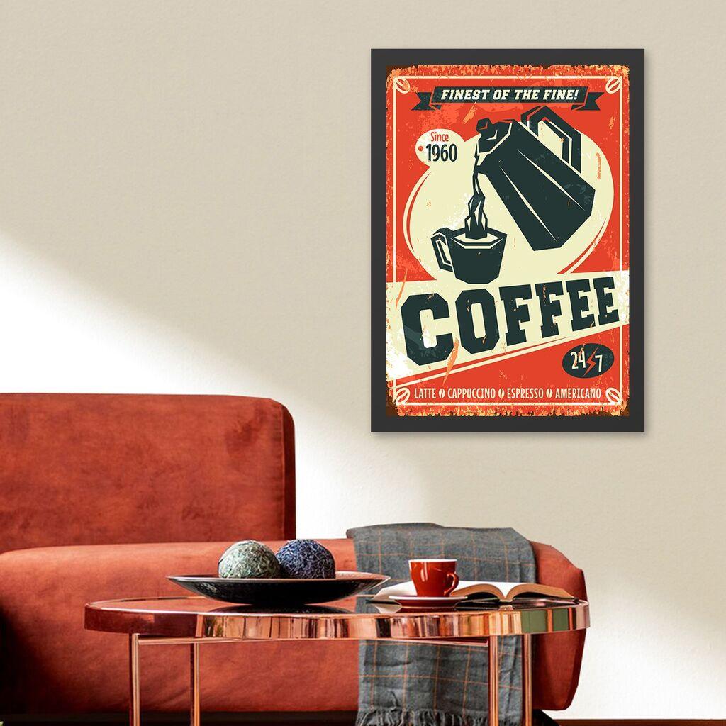 Врамена слика Wallity Кафе 1960, 35x45 см