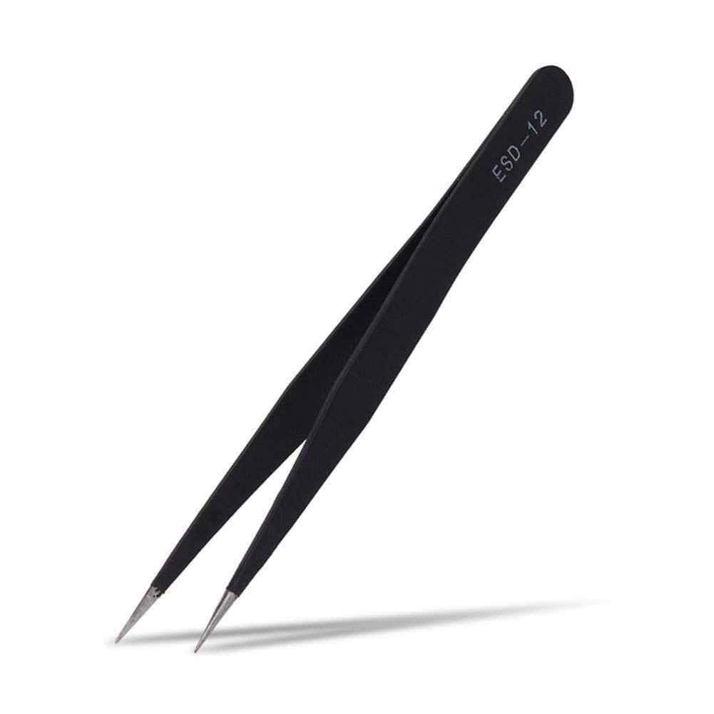 Alfa Electric Пинцета метална антистатик остра 135×9mm АЕ-156Б