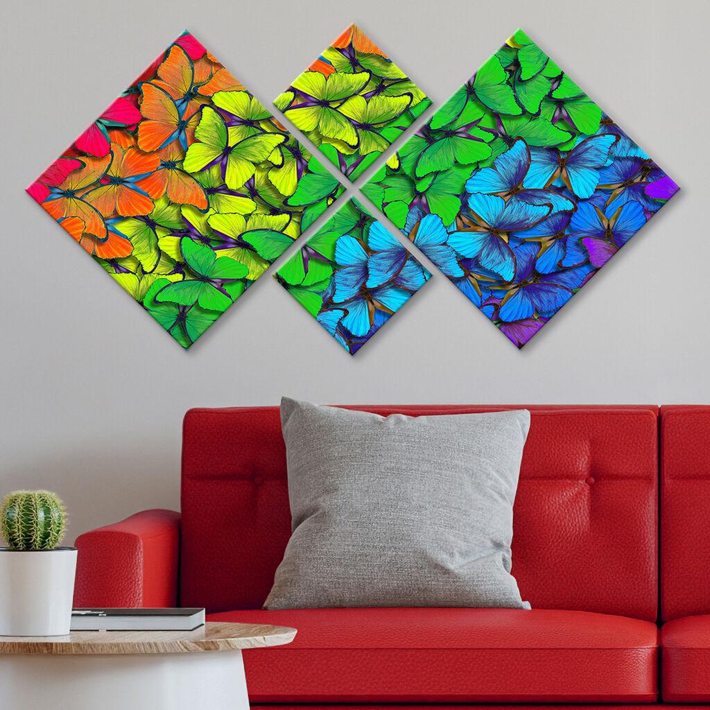 Слика Wallity 4MDF1270004971, 60x115 см, 4 дела