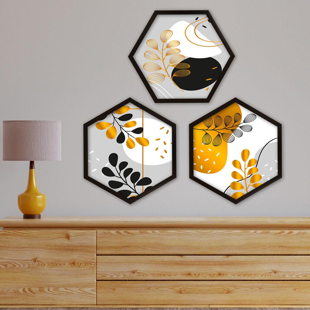 Слика во рамка Wallity 6GEN4886446, 35x35 см, 3 дела