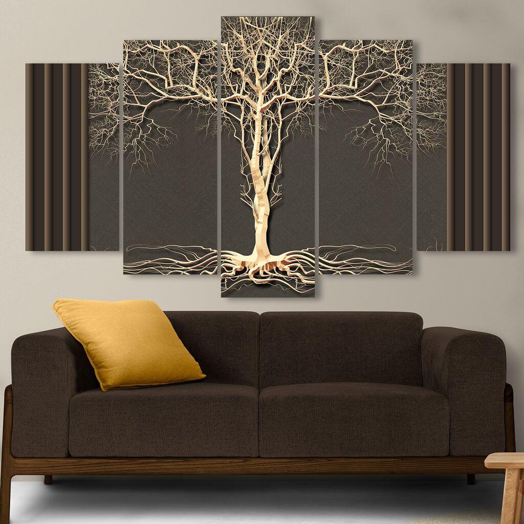 Слика Wallity 5MDF4596_60100, 100x60 см, 5 дела