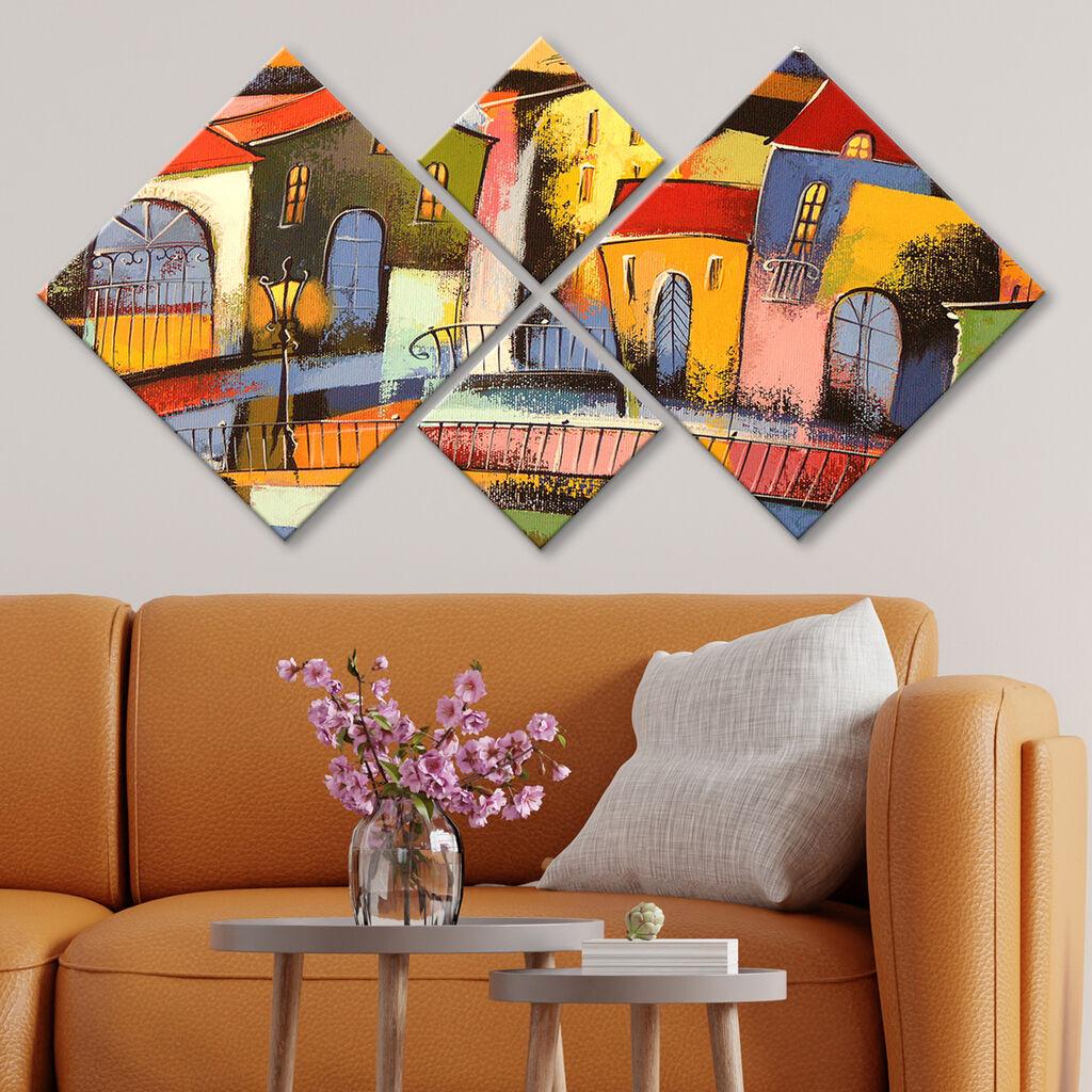 Слика Wallity 4MDF1042732249, 60x115 см, 4 дела