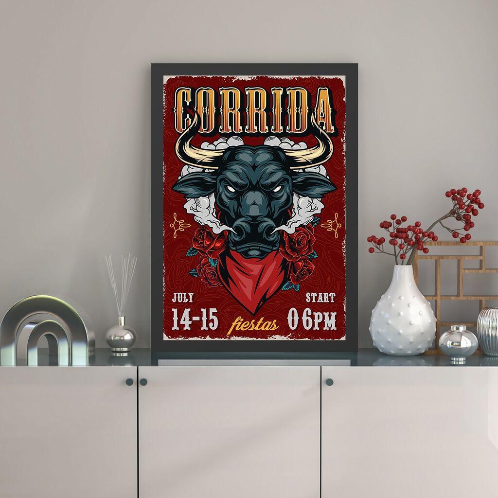Врамена слика „Валити Корида", 35x45 см