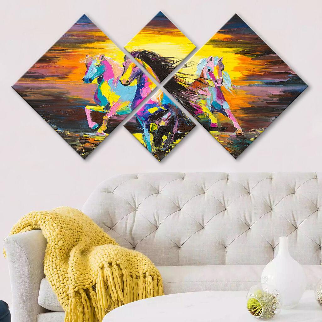 Слика Wallity 4MDF378518413, 60x115 см, 4 дела