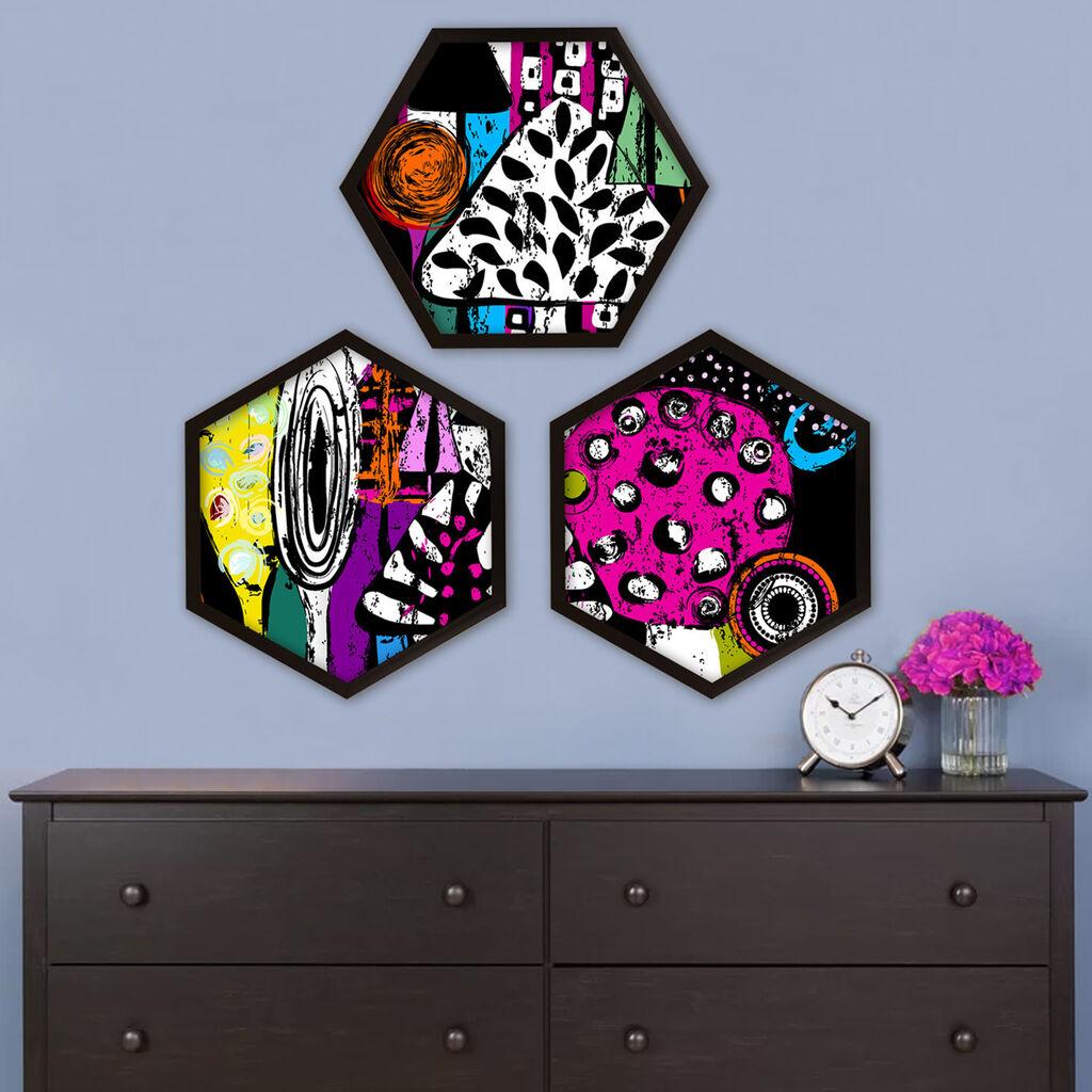 Wallity врамена слика 6GEN1224651385, 35x35 см, 3 дела