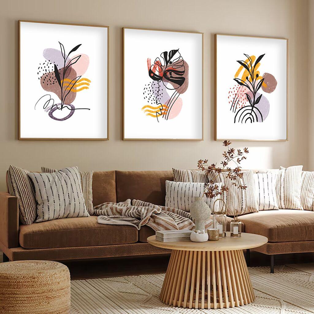 Слика во рамка Wallity Huhu227, 20x30 см, 3 дела