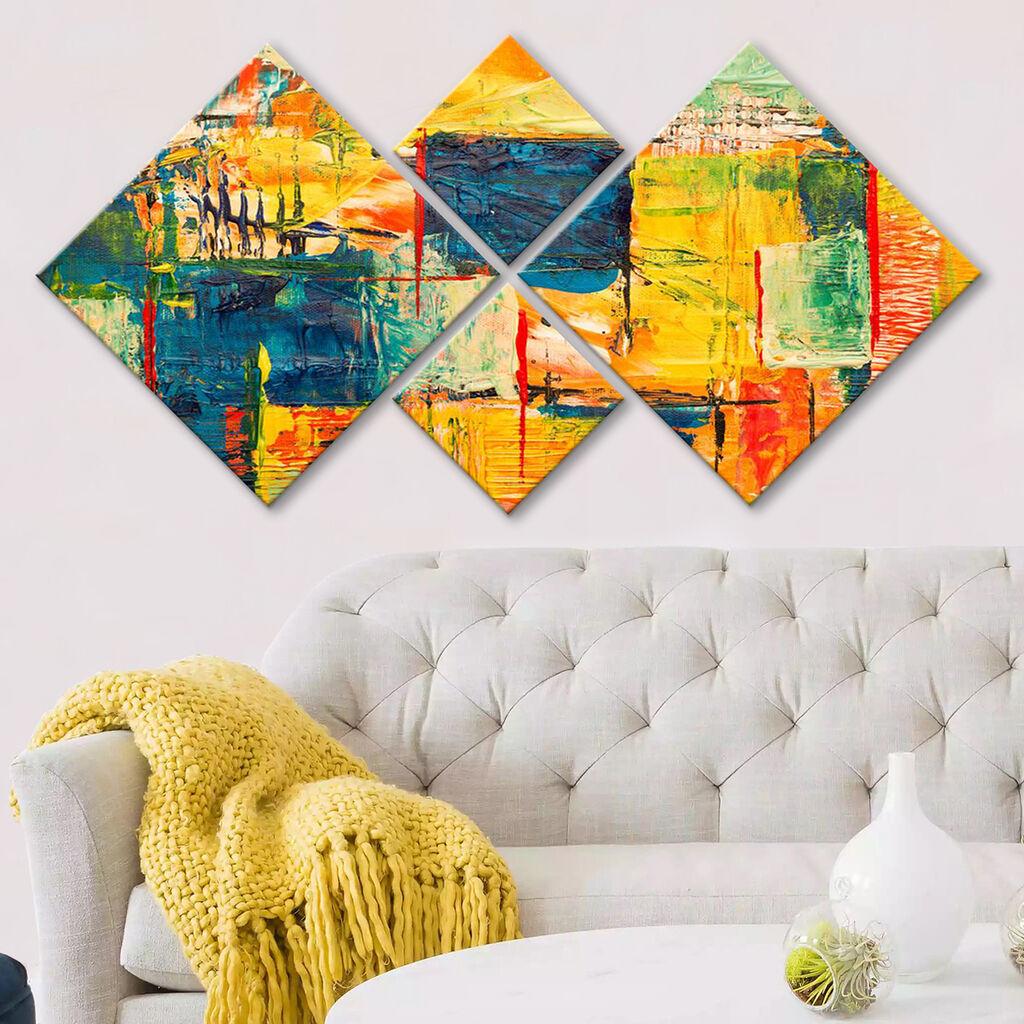 Слика Wallity 4MDF1269968, 60x115 см, 4 дела