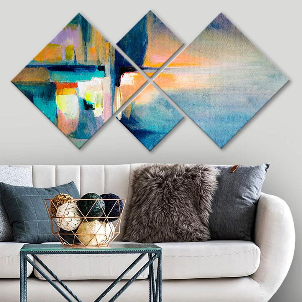 Слика Wallity 4MDF1726812445, 60x115 см, 4 дела