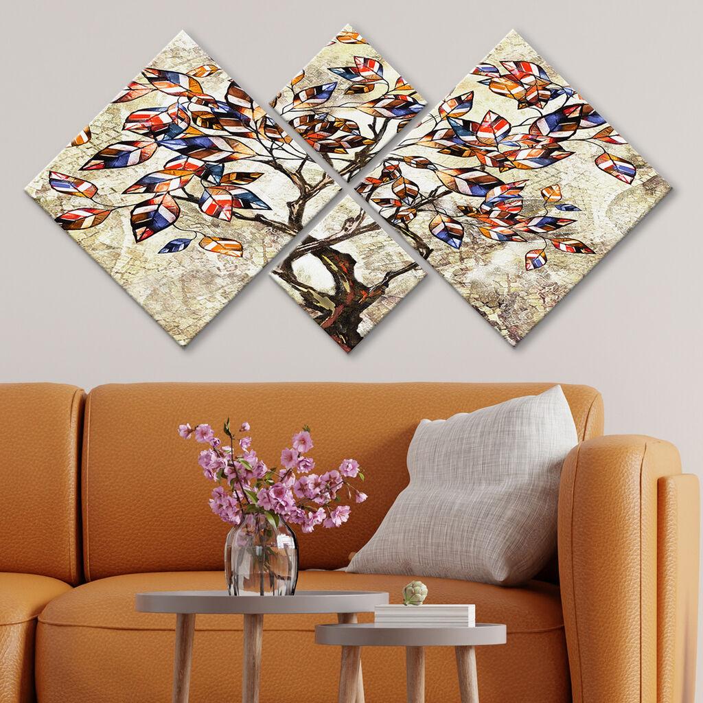 Слика Wallity 4MDF670518193, 60x115 см, 4 дела