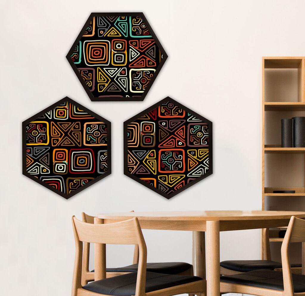 Wallity врамена слика 6GEN491707912, 35x35 см, 3 дела