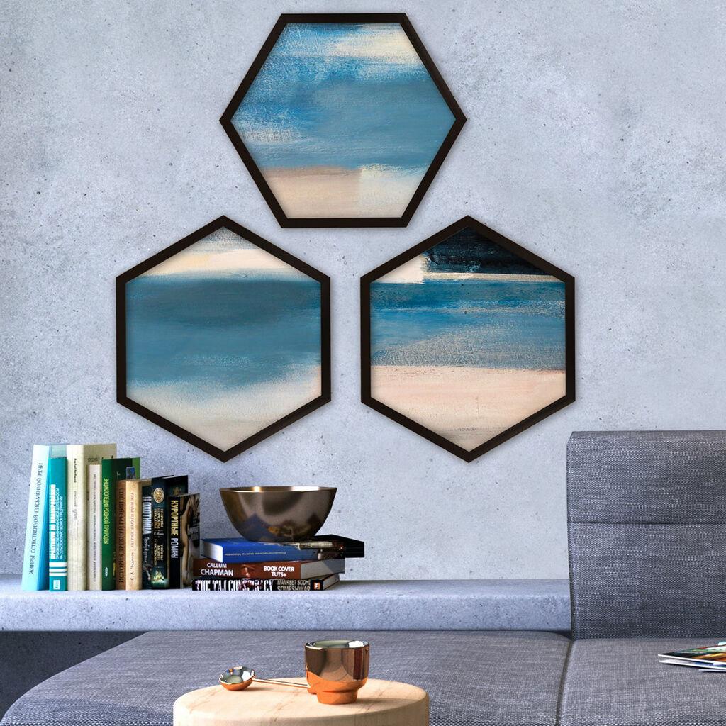 Wallity врамена слика 6GEN772034371, 35x35 см, 3 дела