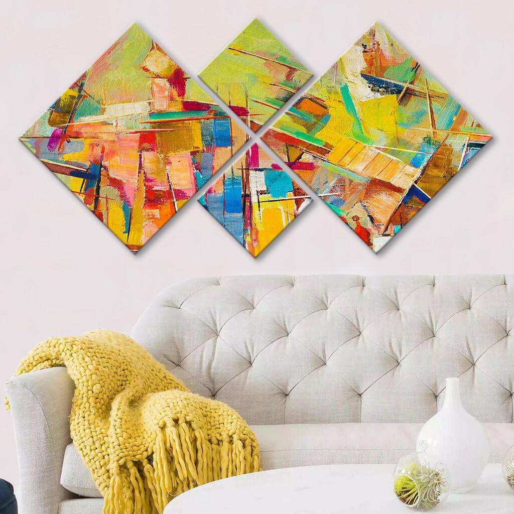 Слика Wallity 4MDF129236510, 60x115 см, 4 дела