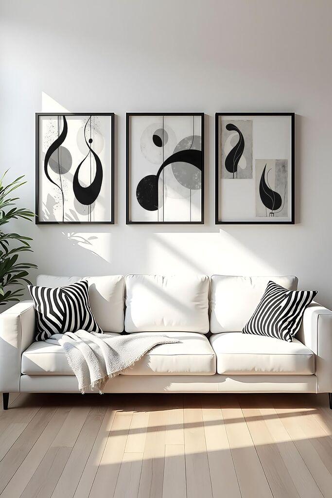 Слика во рамка Wallity Huhu437, 20x30 см, 3 дела