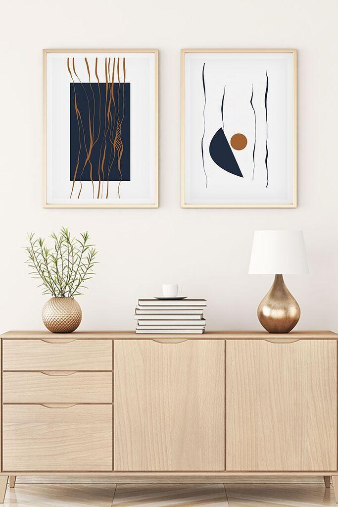 Слика во рамка Wallity Huhu108, 50x70 см, 2 дела