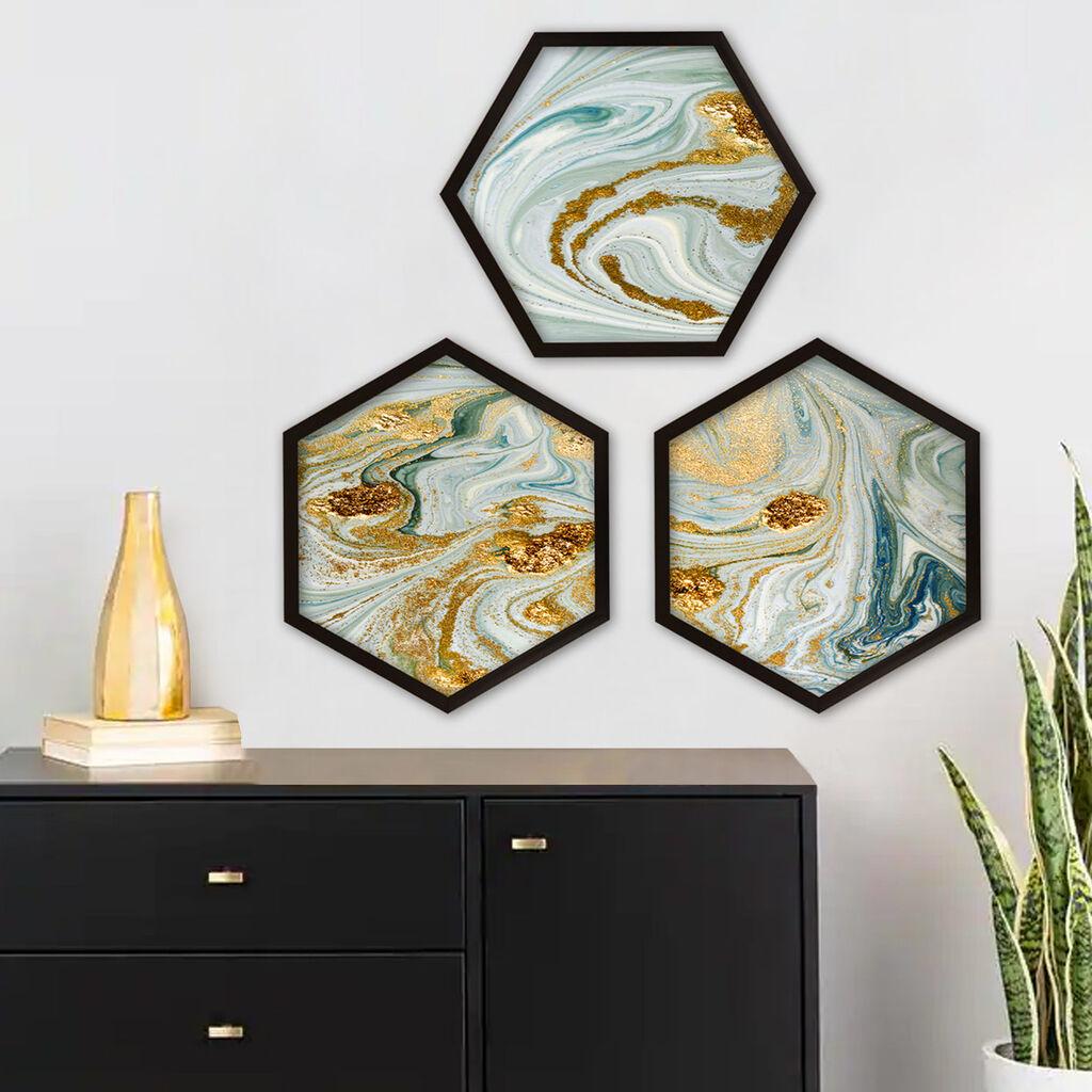 Wallity врамена слика 6GEN665277676, 35x35 см, 3 дела