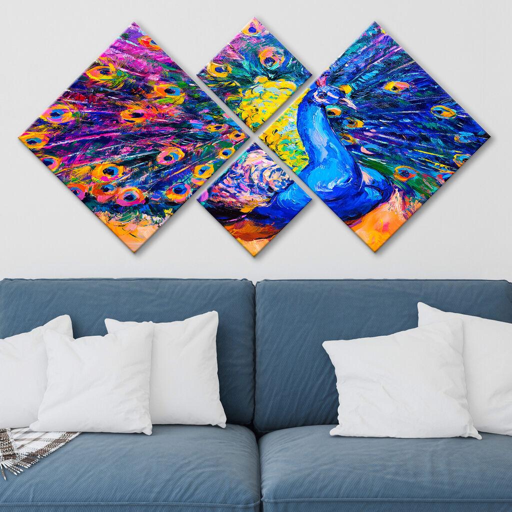 Слика Wallity 4MDF352459538, 60x115 см, 4 дела