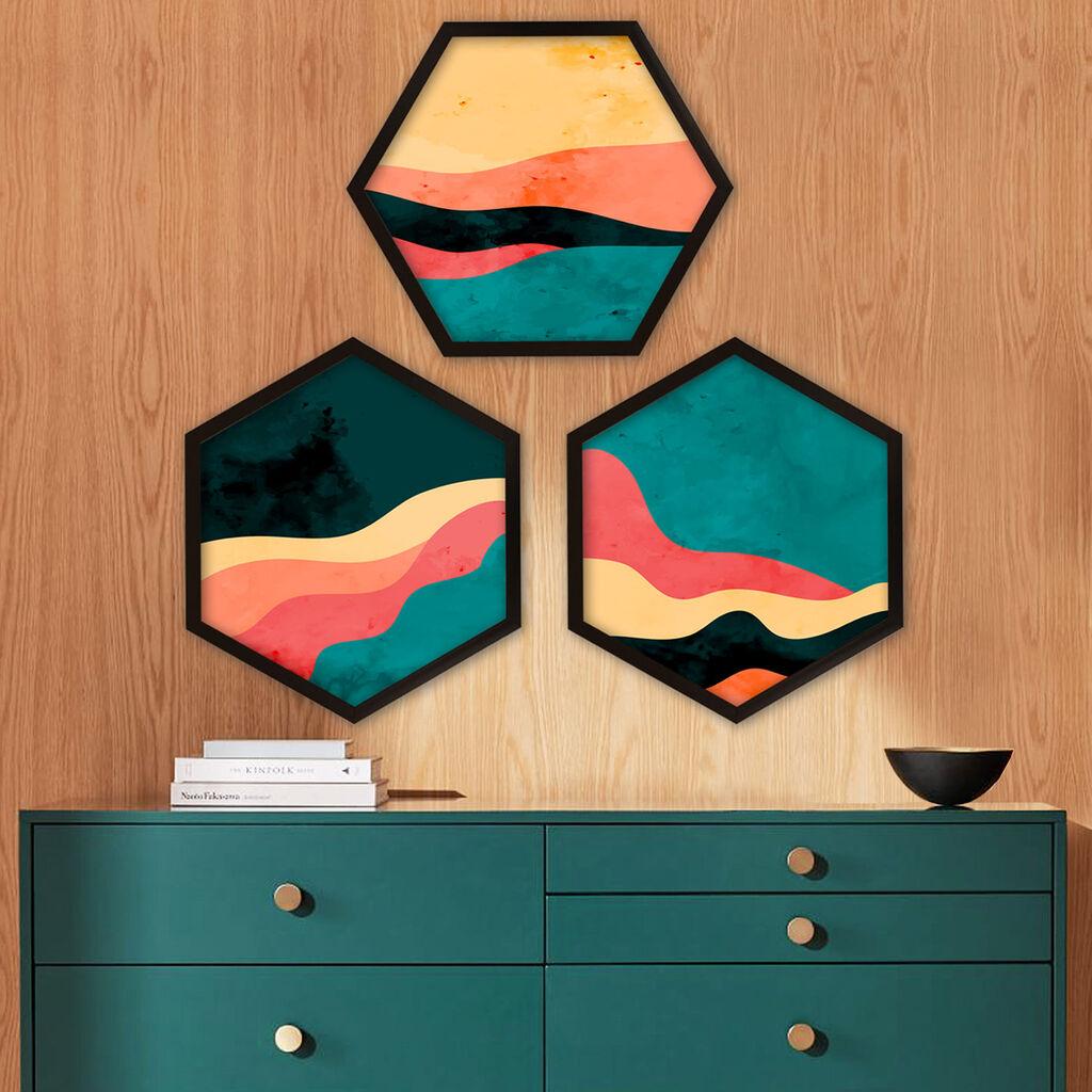 Wallity врамена слика 6GEN093021, 35x35 см, 3 дела