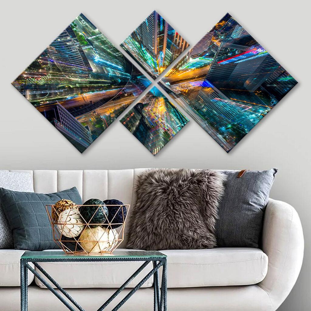 Слика Wallity 4MDF204457933, 60x115 см, 4 дела