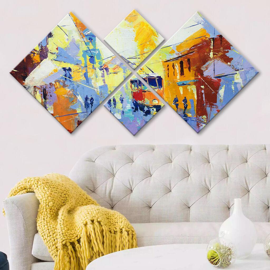 Слика Wallity 4MDF446402158, 60x115 см, 4 дела