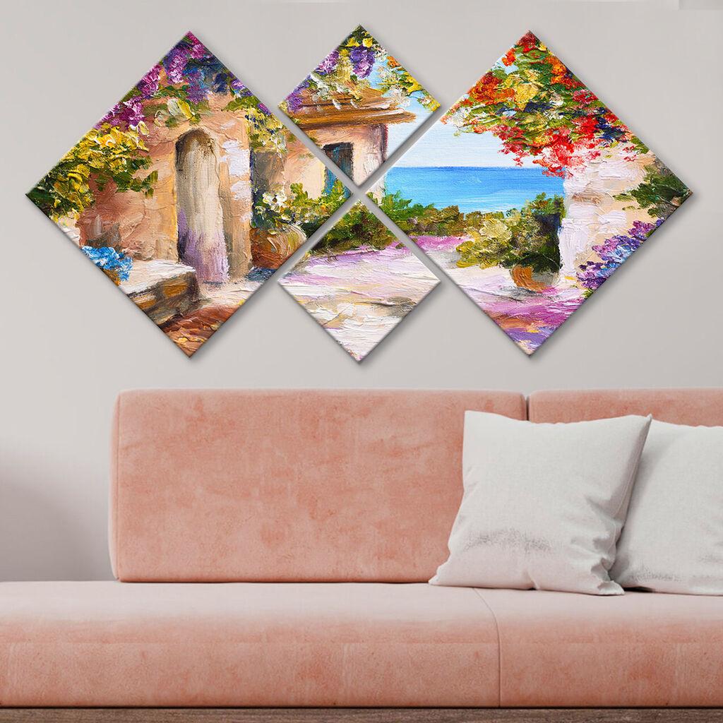 Слика Wallity 4MDF75470683, 60x115 см, 4 дела