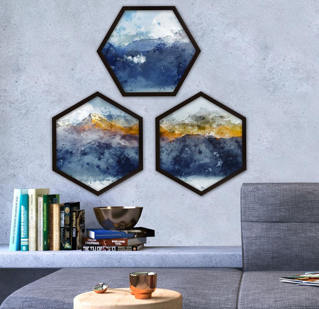 Wallity врамена слика 6GEN549919111, 35x35 см, 3 дела