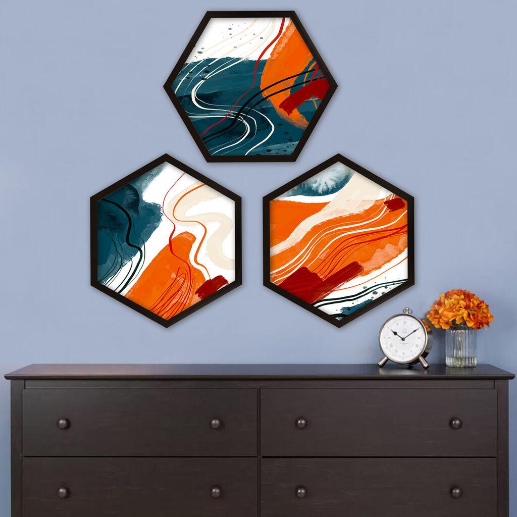 Wallity врамена слика 6GEN5193785, 35x35 см, 3 дела