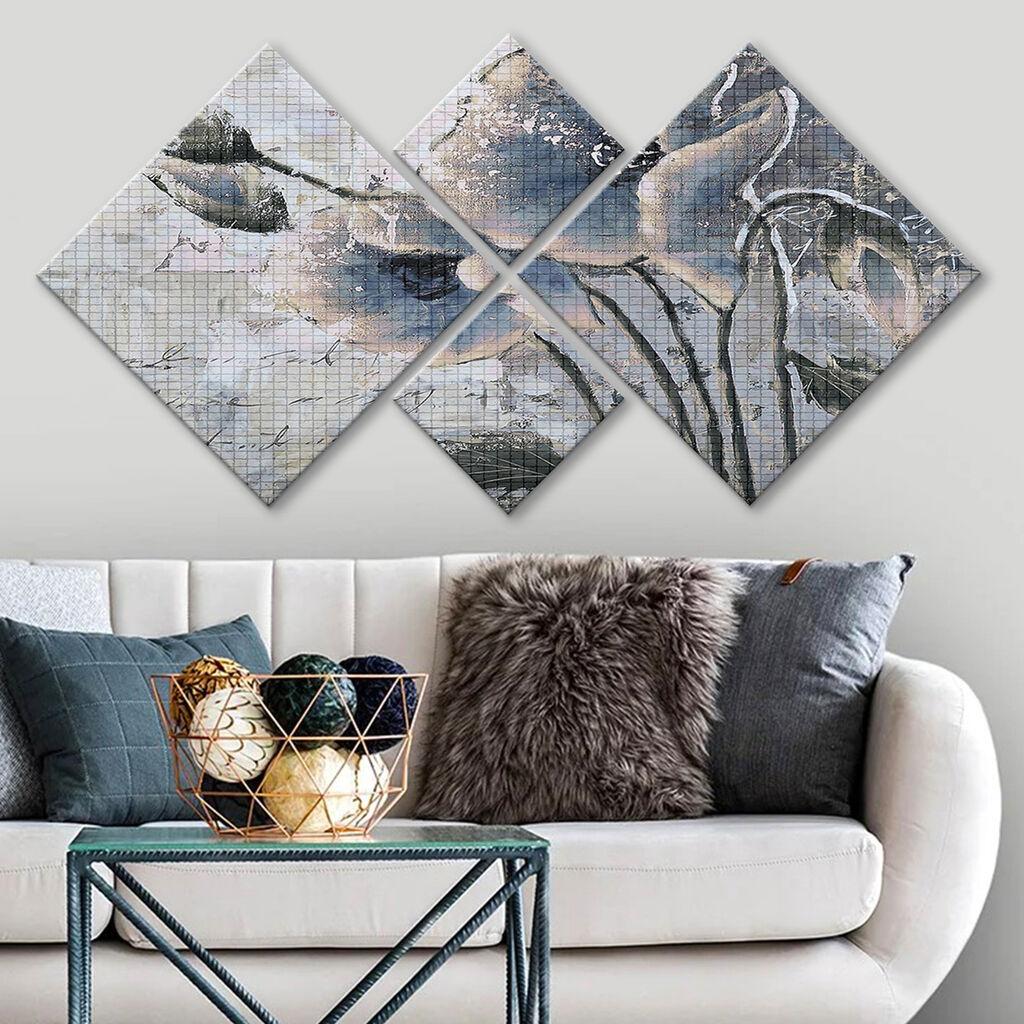 Слика Wallity 4MDF1061853662, 60x115 см, 4 дела