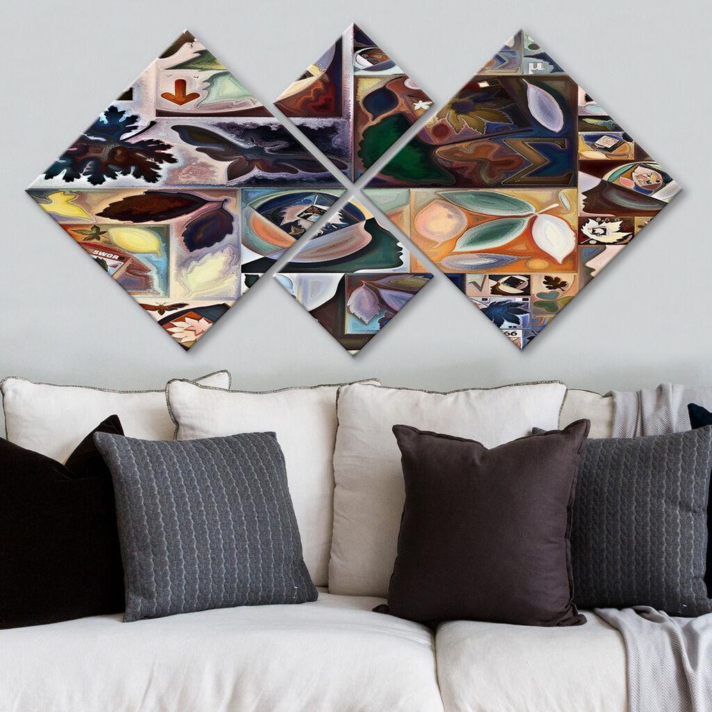 Слика Wallity 4MDF1707617194, 60x115 см, 4 дела