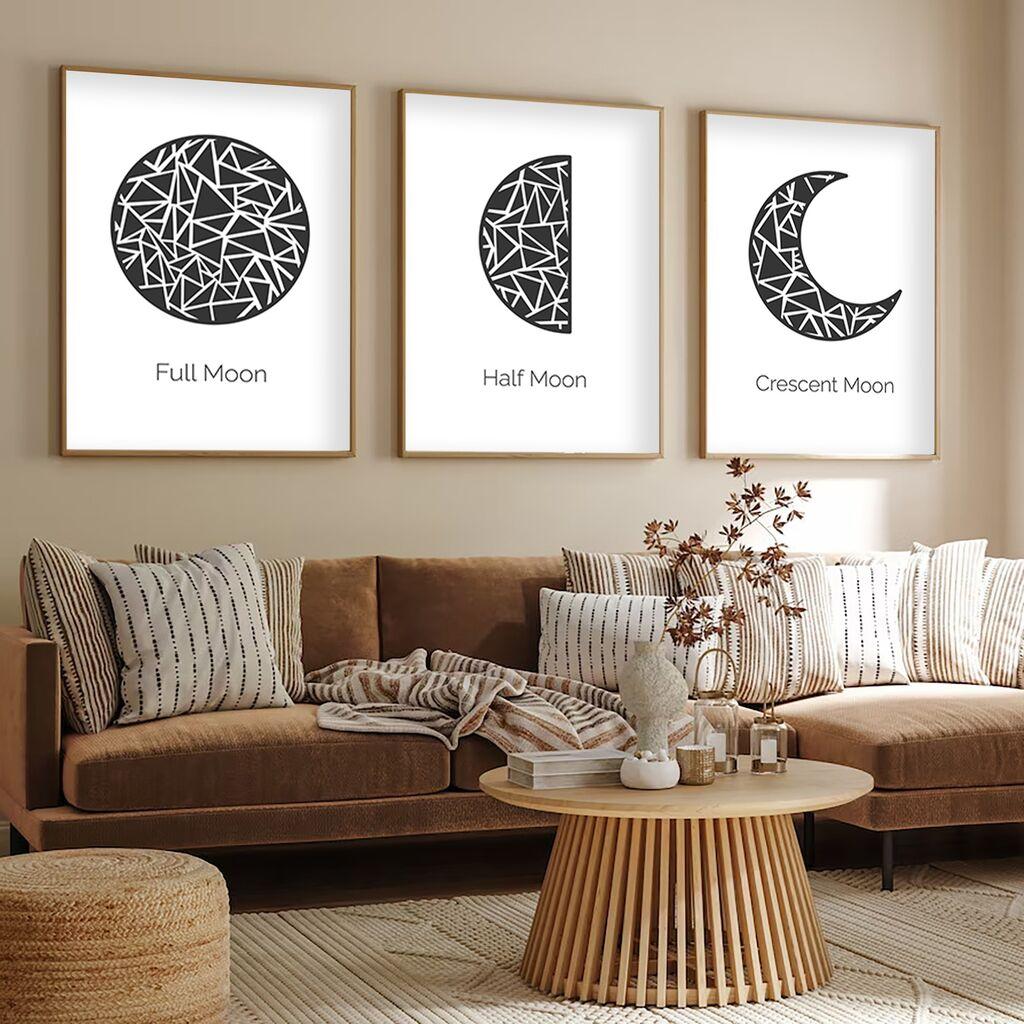 Слика во рамка Wallity Huhu225, 50x70 см, 3 дела