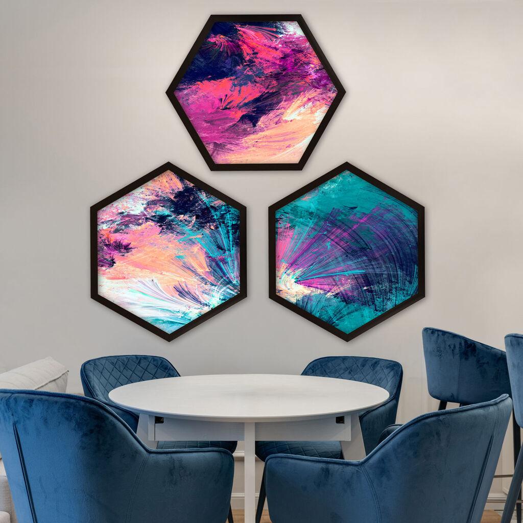 Wallity врамена слика 6GEN642367879, 35x35 см, 3 дела