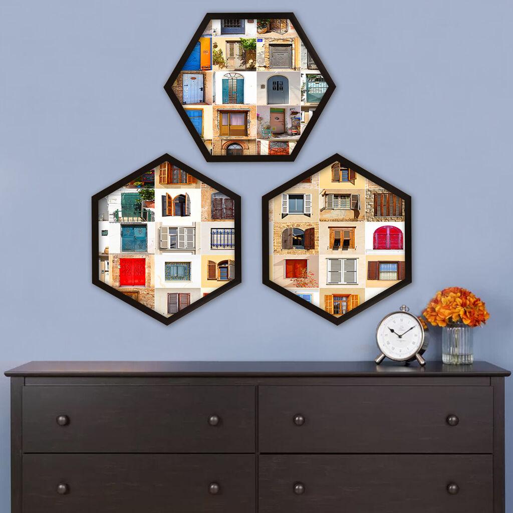 Слика во рамка Wallity 6GEN1568428, 35x35 см, 3 дела