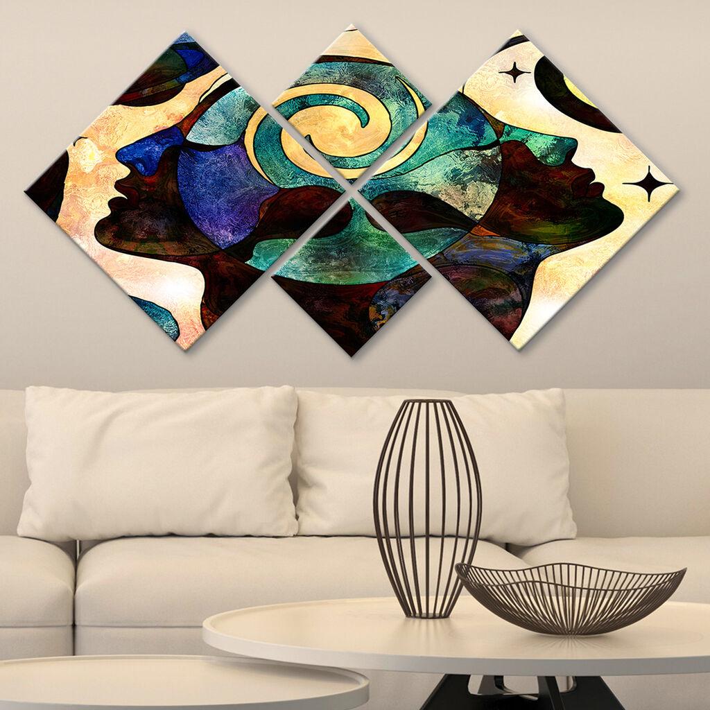 Слика Wallity 4MDF1005982012, 60x115 см, 4 дела