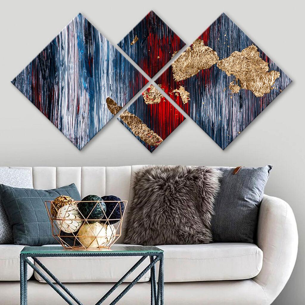 Слика Wallity 4MDF3418048, 60x115 см, 4 дела