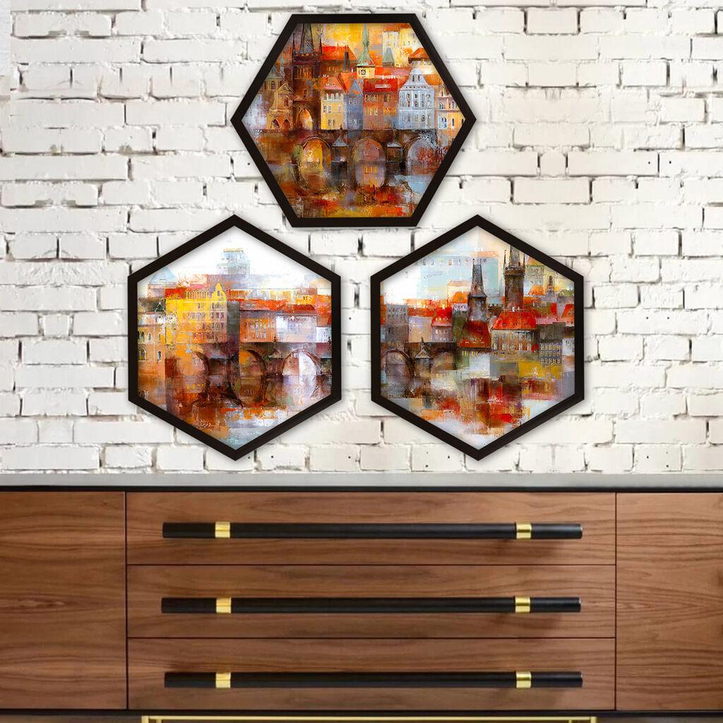 Wallity врамена слика 6GEN739130269, 35x35 см, 3 дела