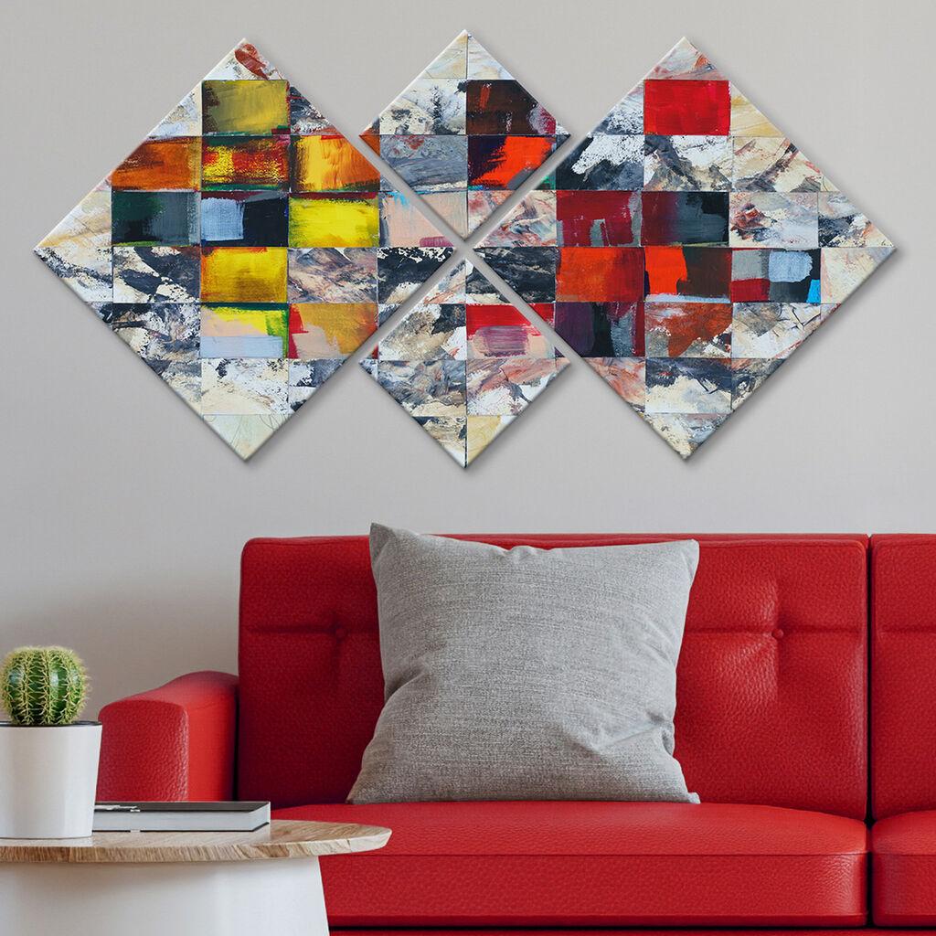 Слика Wallity 4MDF1834682839, 60x115 см, 4 дела